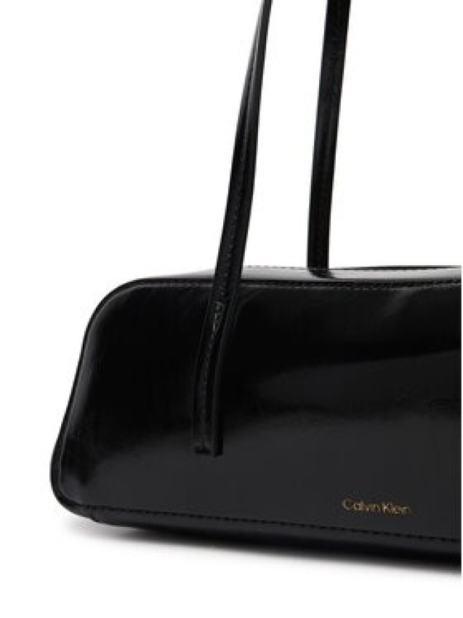 Calvin Klein Torebka Foil Logo Glossy Bauletto LV04F3638G Czarny