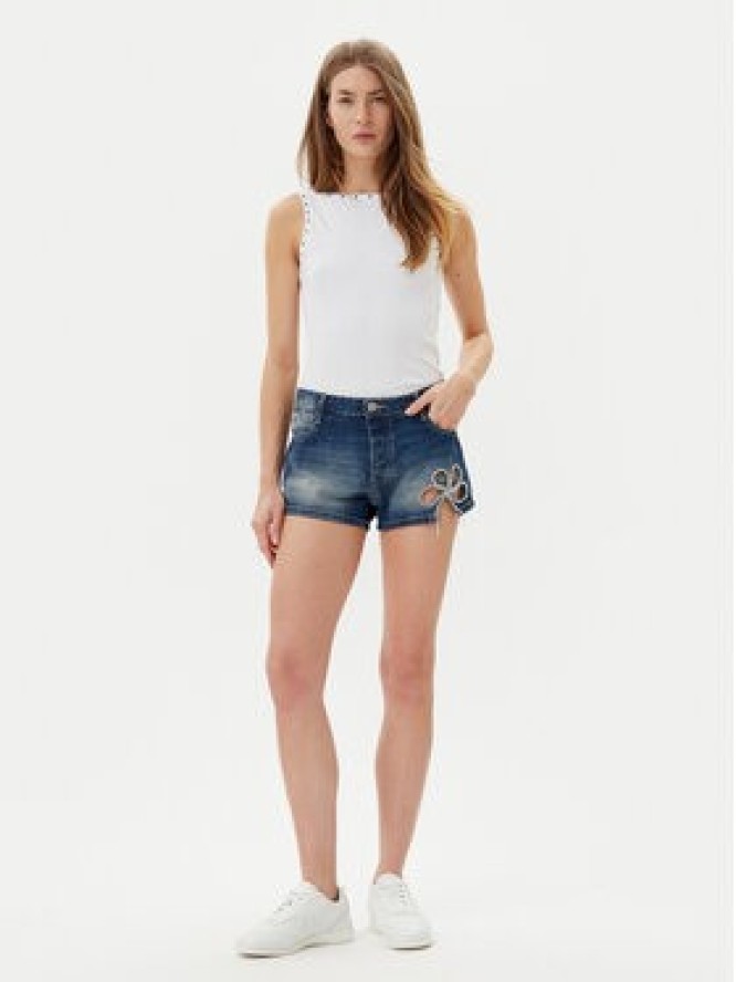 Please Szorty jeansowe D0IEEH0W6G Niebieski Regular Fit