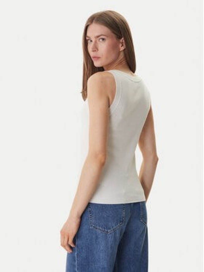 Calvin Klein Jeans Top LV047F355G Beżowy Slim Fit