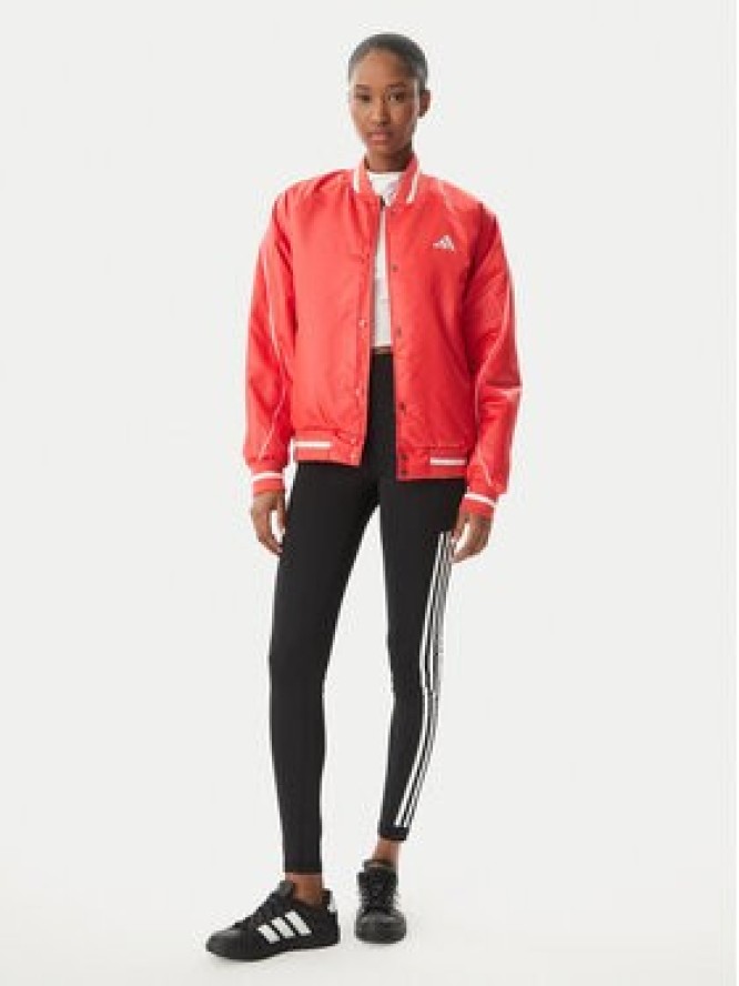 adidas Kurtka bomber Stadium JZ6921 Czerwony Loose Fit