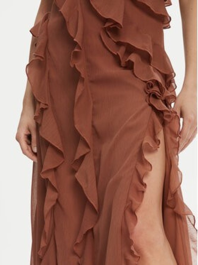 French Connection Sukienka koktajlowa 71YOR Brązowy Regular Fit