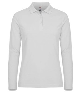 clique Manhattan L/S Women Długi Rękaw Polo Biały