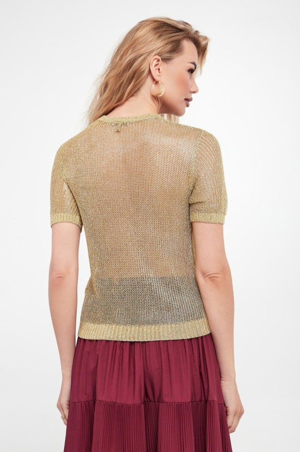 Sweter damski z siatki PATRIZIA PEPE