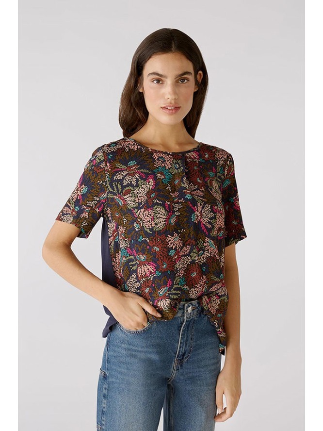 Oui Bluzka w kolorze czarno-brązowym rozmiar: 36