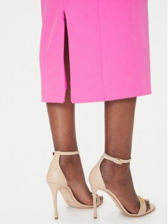 ACCESS FASHION Sukienka elegancka 53-3403 Różowy Regular Fit