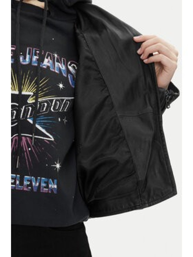 Pepe Jeans Kurtka skórzana Fantasy PL402523 Czarny Regular Fit