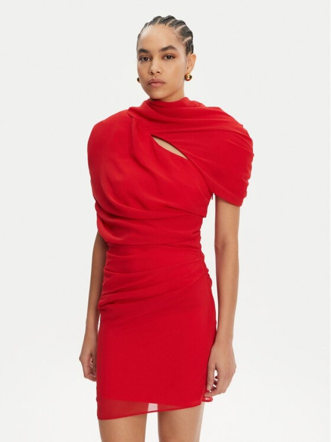 JACQUEMUS Sukienka koktajlowa 24H251DR130-1555 Czerwony Regular Fit