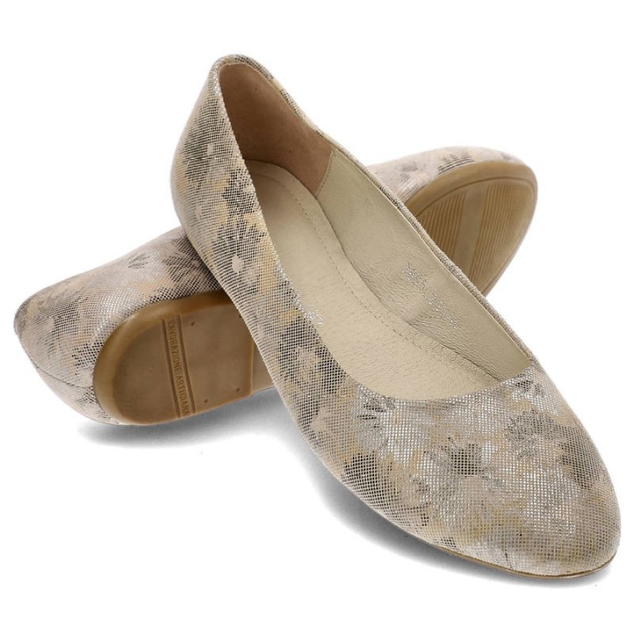 Baleriny damskie Baldaccini, wsuwane i na płaskiej podeszwie, szare, 786500-Spirit-E