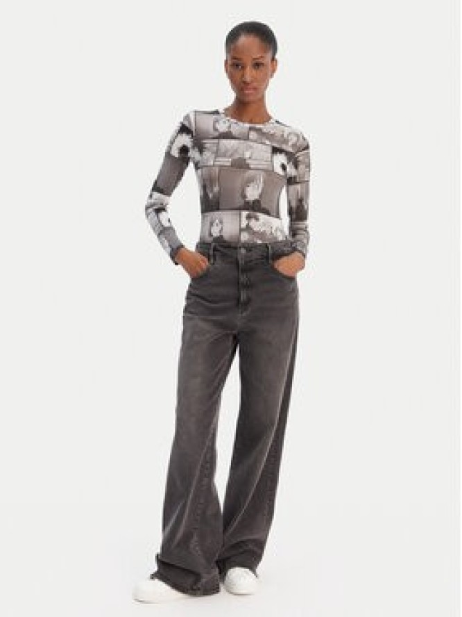 HUGO Bluzka Diraluna 50555473 Szary Regular Fit