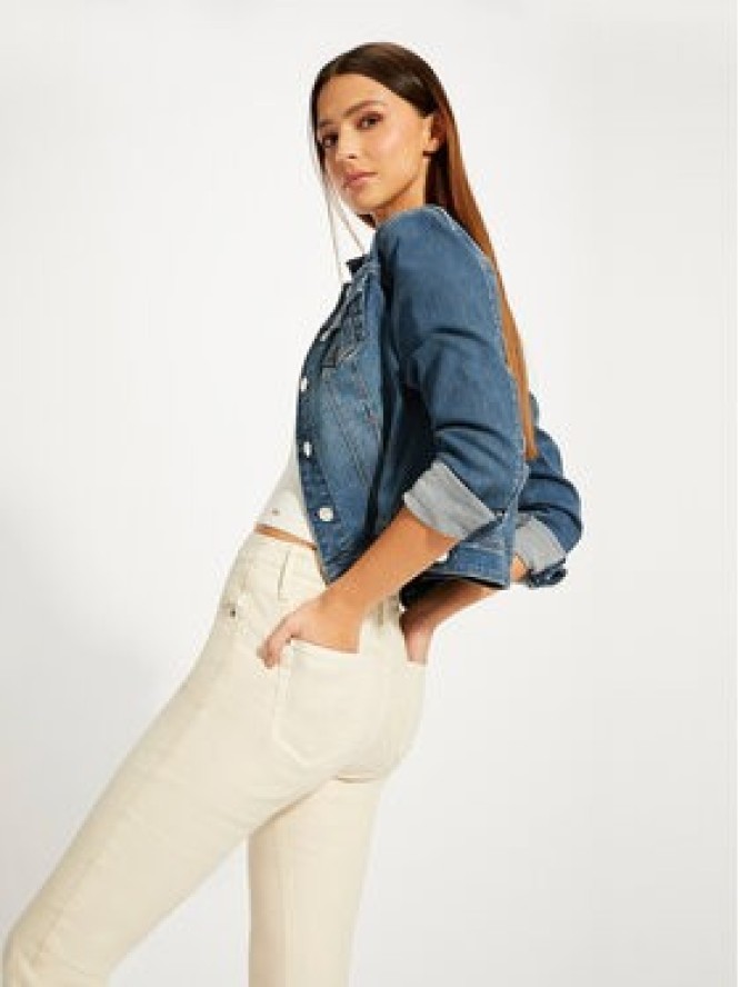 Morgan Kurtka jeansowa 231-VPOMI Niebieski Regular Fit