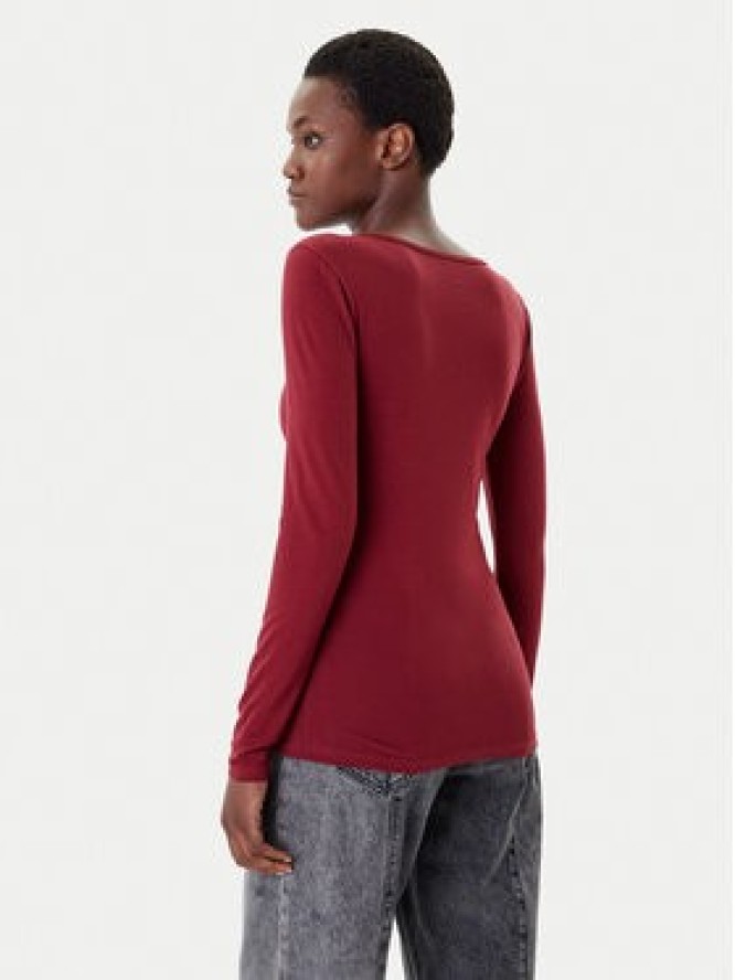 ONLY Bluzka Live Love 15204712 Bordowy Stretch Fit