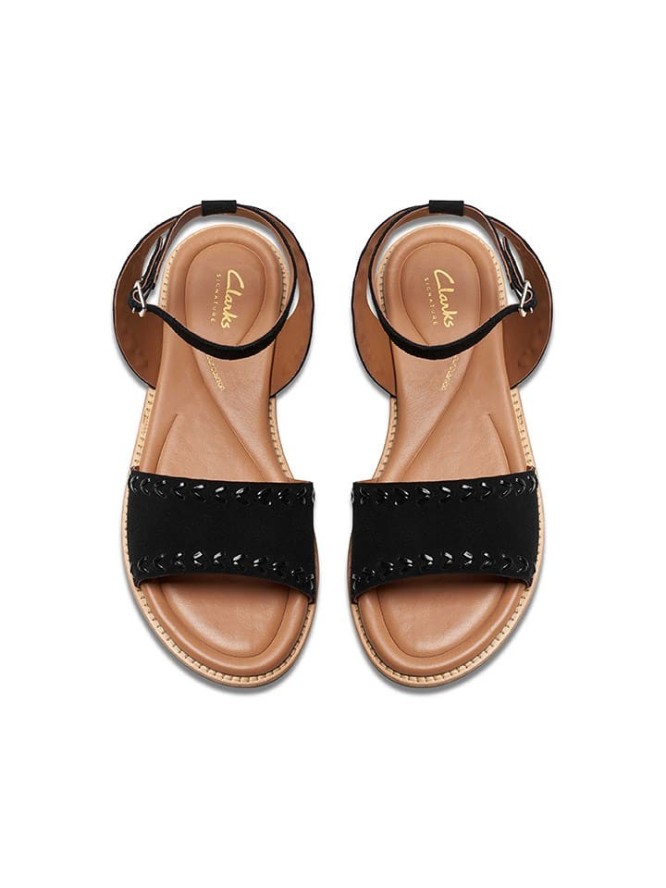 Clarks Skórzane sandały "Maritime May" w kolorze czarnym rozmiar: 37,5