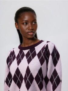 Sweter w romby - wielobarwny