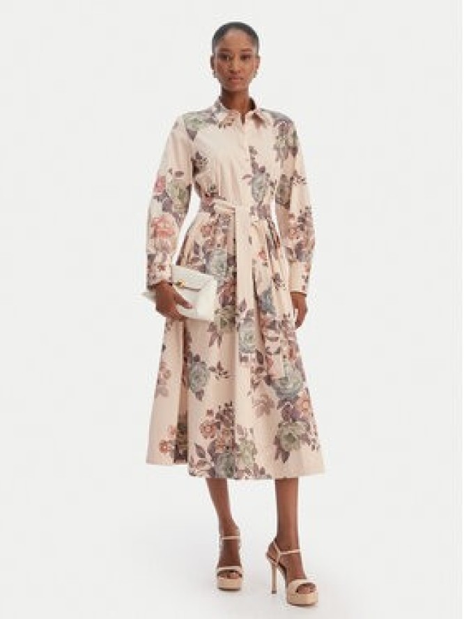 Marella Sukienka koszulowa Formica 2613221161 Beżowy Regular Fit