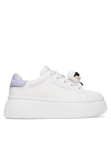 KARL LAGERFELD Sneakersy Kreeper Lo KL42336T Écru