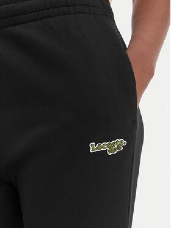Lacoste Spodnie dresowe XF7604 Czarny Regular Fit
