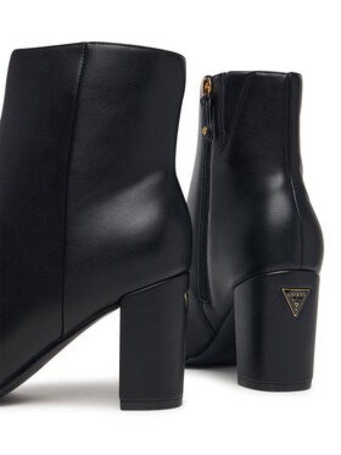 Guess Botki FLFBER LEA10 Czarny