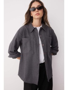 trendyol Koszula w kolorze antracytowym rozmiar: 38