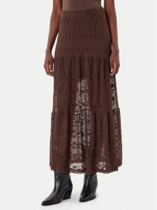 ONLY Spódnica maxi Luna 15353206 Brązowy Regular Fit