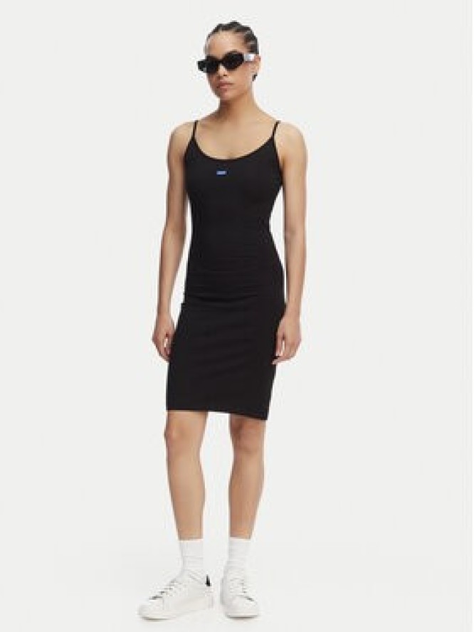 HUGO Sukienka letnia Narya 50563766 Czarny Slim Fit