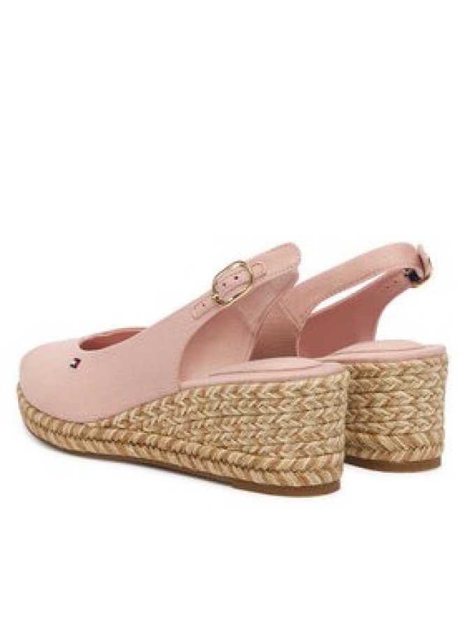 Tommy Hilfiger Espadryle Mid Wedge Espad Slingback Speck FW0FW09472 Różowy
