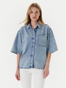 Mustang Koszula jeansowa Ella 1016568 Niebieski Oversize