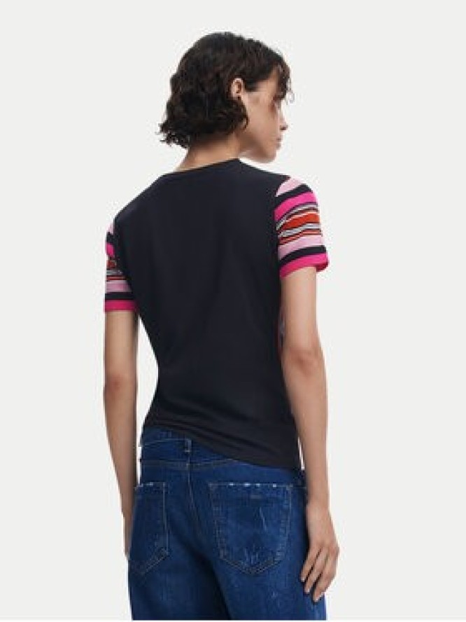 Desigual T-Shirt Minnie 25SWTK39 Czarny Slim Fit