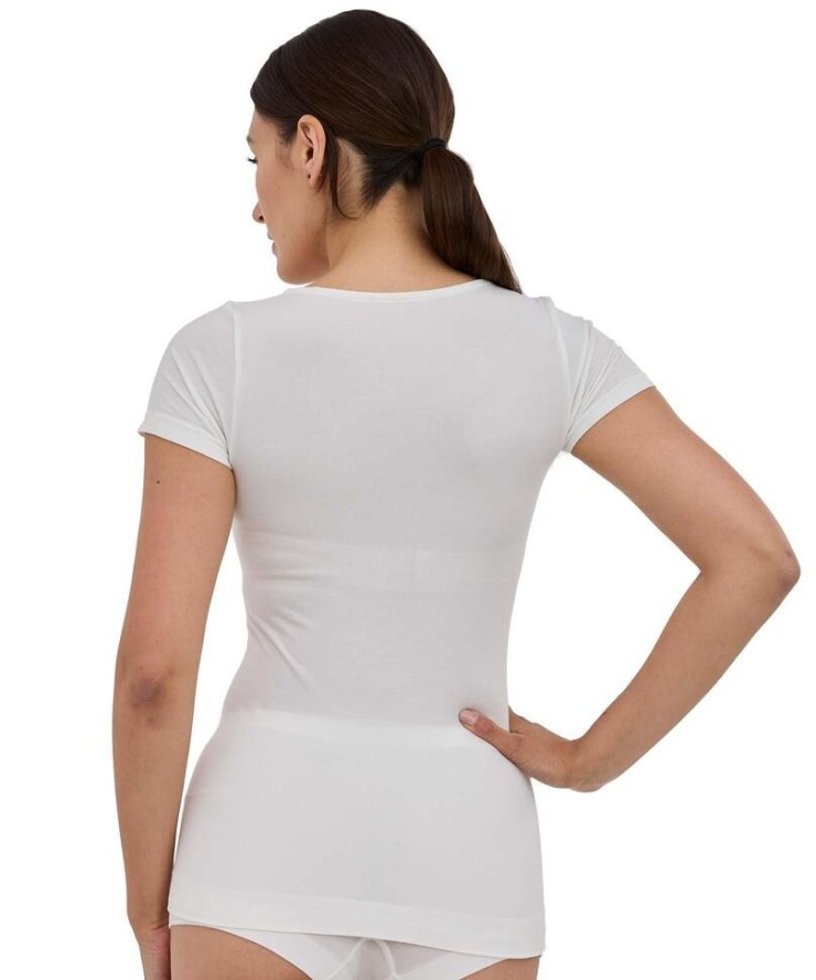 Koszulka damska krótki rękaw z wełną Brubeck COMFORT MERINO