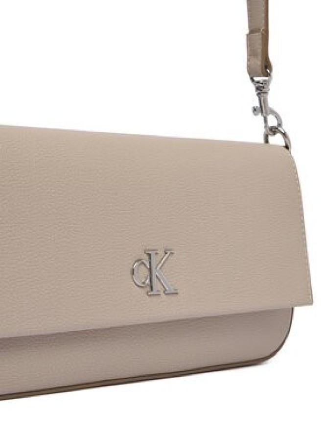 Calvin Klein Torebka Minimal Monogram Shoulder Pouch LV04K3161G Beżowy