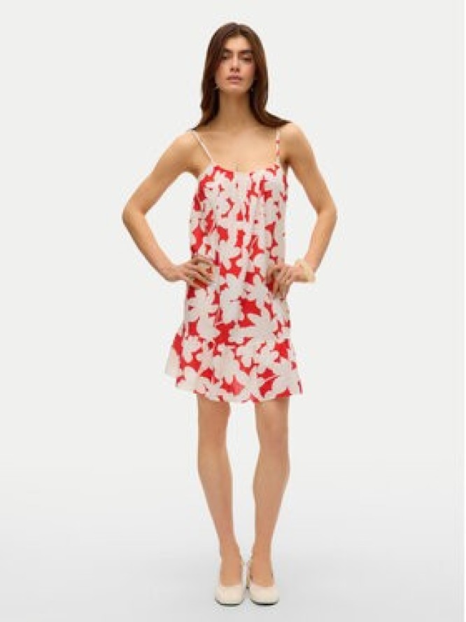 Vero Moda Sukienka letnia Dicthe 10323634 Czerwony Regular Fit