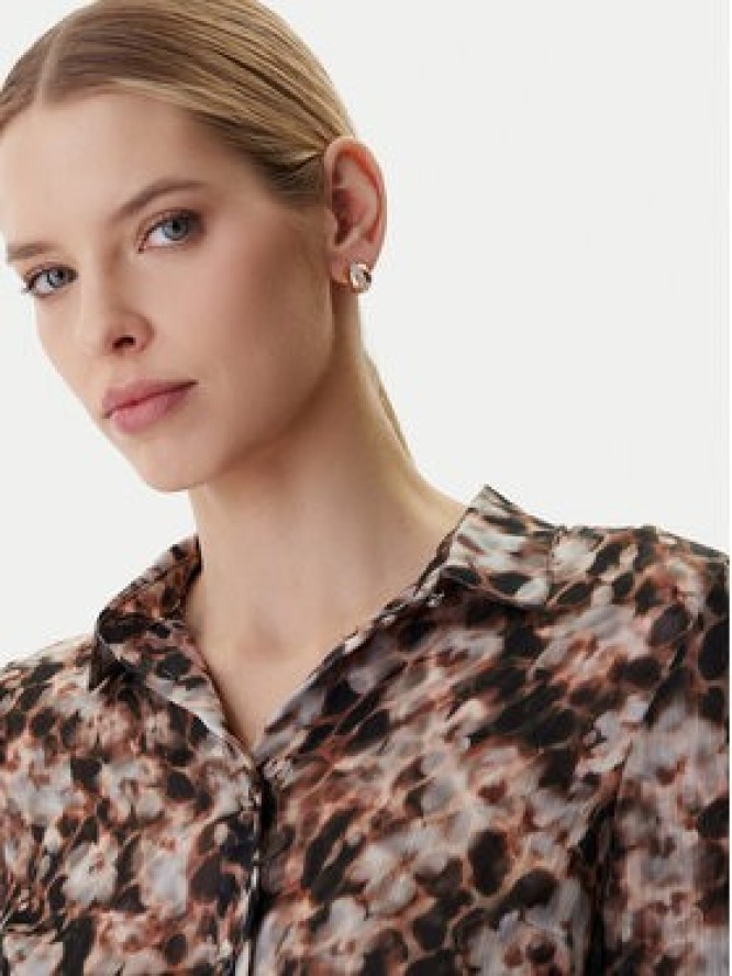 Guess Koszula W6RH73 WDW82 Brązowy Regular Fit