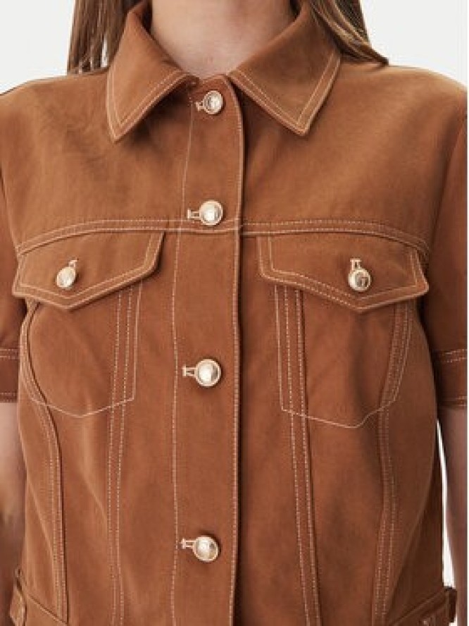 Guess Kurtka jeansowa W6GL08 W1804 Brązowy Regular Fit