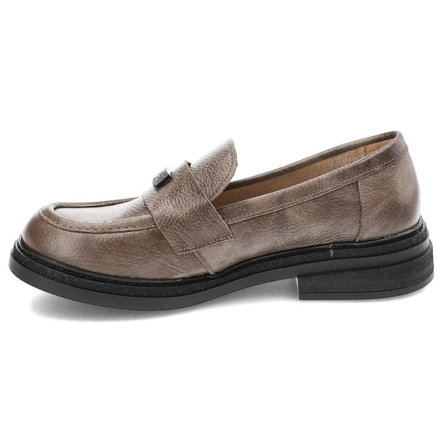 Brązowe Półbuty Armodo Wsuwane Obuwie Damskie