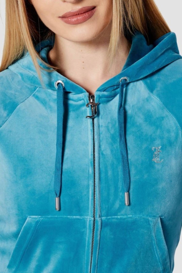 JUICY COUTURE Niebieska damska bluza Madison, Rozmiar S