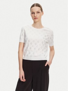Guess Sweter W5GR05 Z3D60 Biały Regular Fit