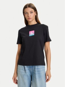 Calvin Klein Jeans T-Shirt Classic Monogram LV047D874G Czarny Regular Fit