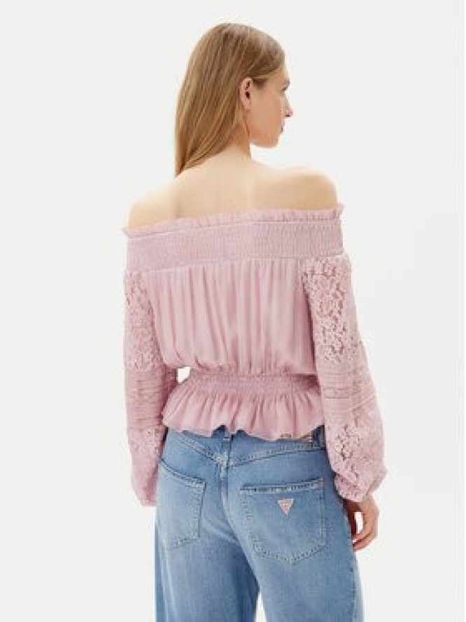 Guess Bluzka W5GH0S WE550 Różowy Regular Fit