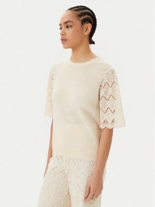 TWINSET Sweter 251TP3341 Beżowy Regular Fit