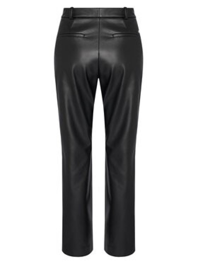 HUGO Spodnie z imitacji skóry Hamunelle-1 50546824 Czarny Flare Fit
