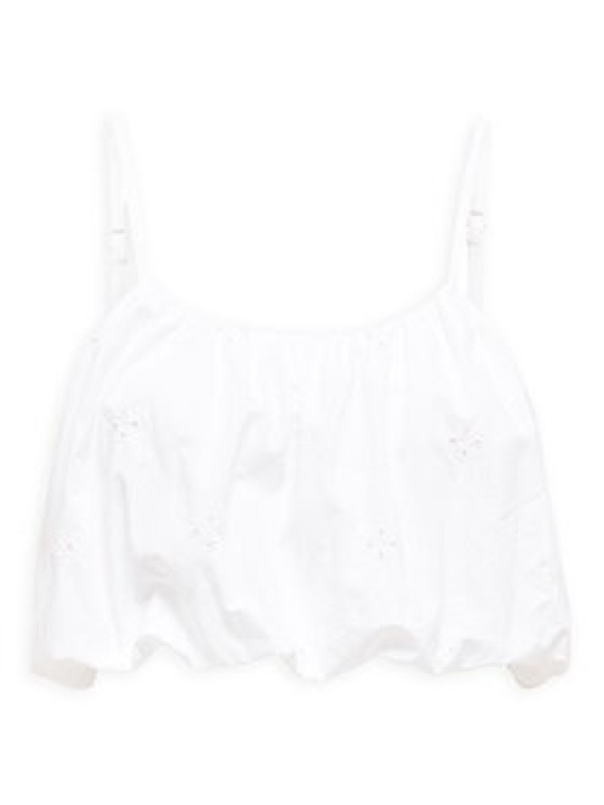 ONLY Top Lou 15342566 Biały Cropped Fit