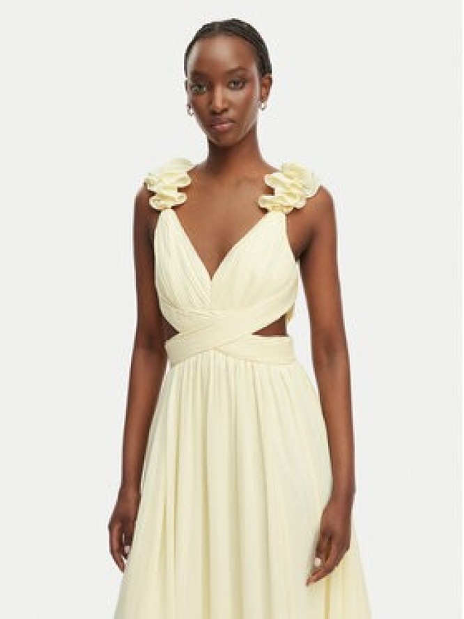 Morgan Sukienka wieczorowa 251-RISSAL Żółty Regular Fit