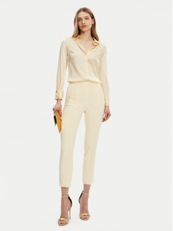 Elisabetta Franchi Spodnie materiałowe PA-076-51E2 Żółty Regular Fit