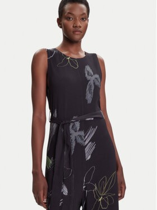 Desigual Kombinezon Art Floral 25WWPW04 Czarny Regular Fit