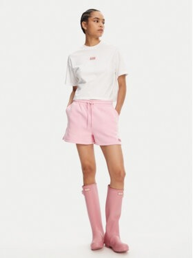 Hunter T-Shirt Abby HARW0059251 Biały Boxy Fit