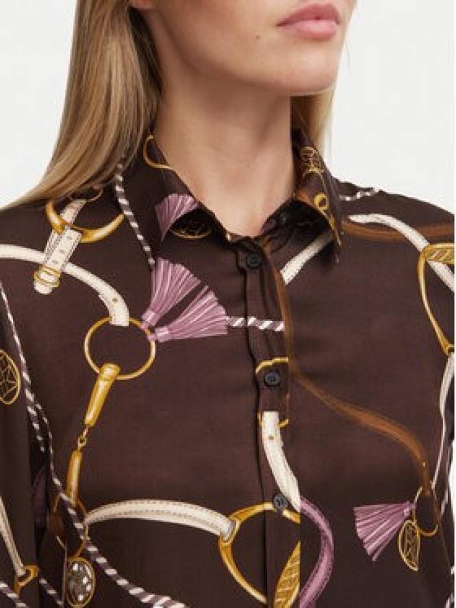 Marella Koszula Emme by Marella Parole 2625116102 Brązowy ciemny Regular Fit