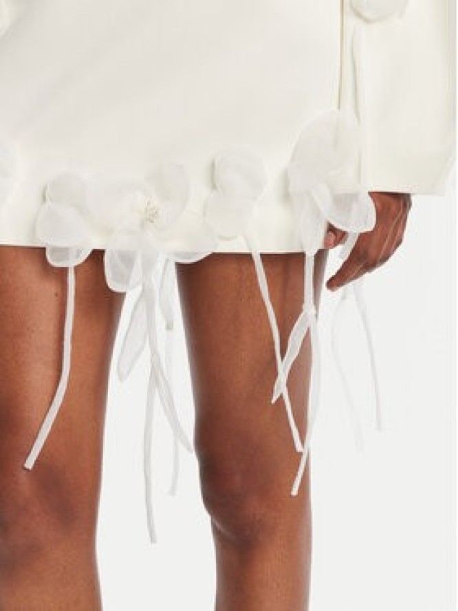 ROTATE Spódnica mini 3D Lily 113884857 Écru Regular Fit