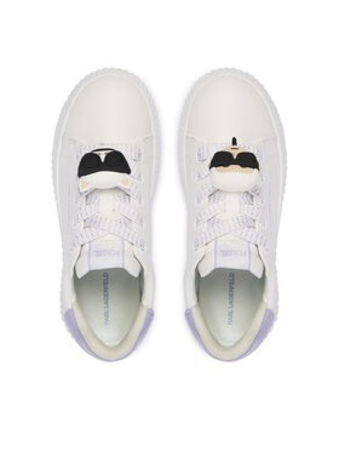 KARL LAGERFELD Sneakersy Kreeper Lo KL42336T Écru