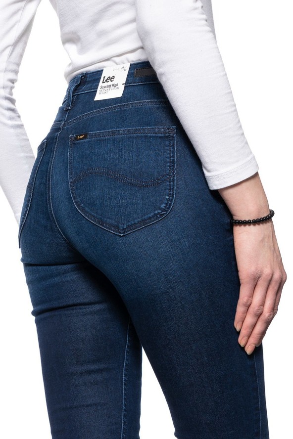 LEE SCARLETT HIGH DAMSKIE SPODNIE JEANSOWE CLEAN WHEATON L626RKEX 112140401