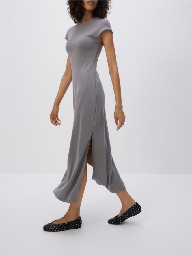 Sukienka z modalem - ciemnoszary