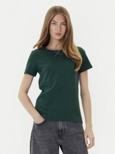 PINKO T-Shirt Bussolotto 100355 A2RD Zielony Regular Fit
